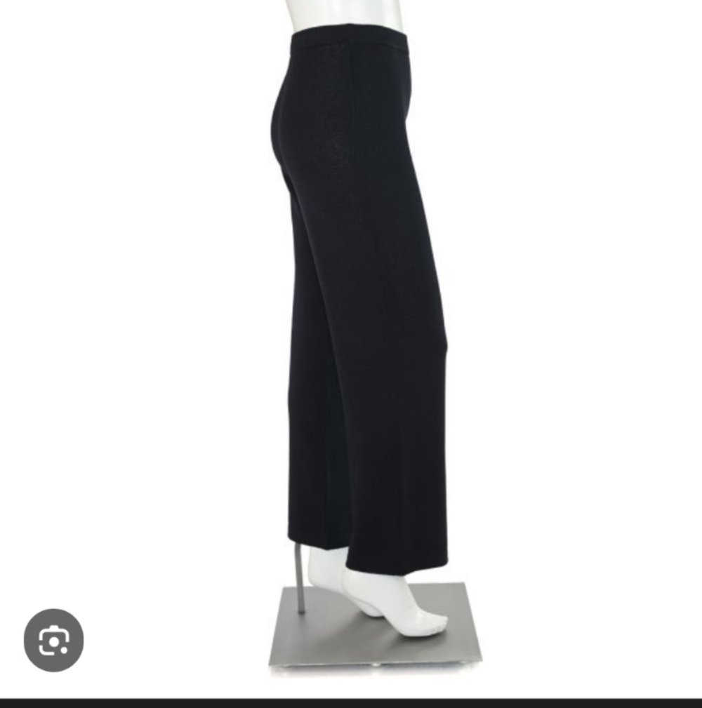 St. John Santana Knit Wide Leg Crop Ankle Pant